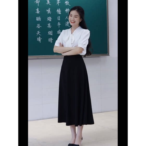 신제품 활 쉬폰 셔츠 여성의 짧은팔 여름 전문가 공식적인 마모 교사 복장 공무원 전문 인터뷰 세트 신제품 활 쉬폰 셔츠 여성의 짧은팔 여름 전문가 공식적인 마모 교사 복장 공무원 전문 인터뷰 세트