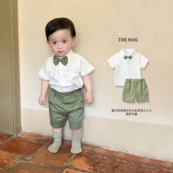 Summer baby boy birthday dress gentleman suit t suit dress flower baby British fashionable boy outing clothes
Summer baby boy birthday dress gentleman suit t suit dress flower baby British fashionable boy outing clothes