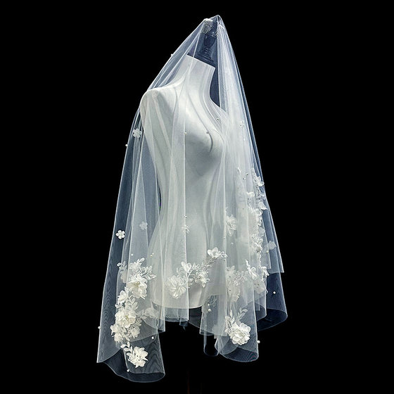 신부가 결혼 한 B Main Wedding Veil Super Fairy Forest 레이스 꽃 베일 인증서 등록 웨딩 사진 베일 신부가 결혼 한 B Main Wedding Veil Super Fairy Forest 레이스 꽃 베일 인증서 등록 웨딩 사진 베일