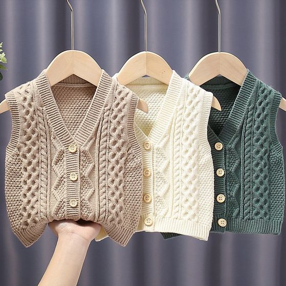 Thin baby vest knitted boy and girl baby sweater cardigan autumn P winter outside wearing children's horse clip inside wearing Thin baby vest knitted boy and girl baby sweater cardigan autumn P winter outside wearing children's horse clip inside wearing