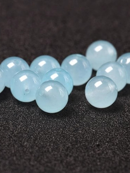 Mengyin DIY Natural 7A Sea Seaphire Chalcedony Beads 반제품 DIY 액세서리 액세서리 재료 가벼운 블루 라운드 비드 Mengyin DIY Natural 7A Sea Seaphire Chalcedony Beads 반제품 DIY 액세서리 액세서리 재료 가벼운 블루 라운드 비드