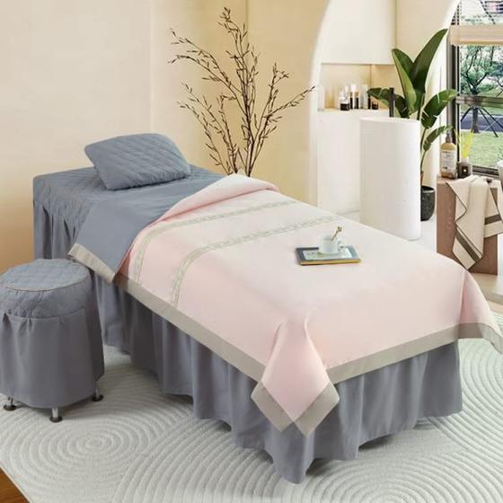 Massage solid color beauty bed cover four-piece set physiotherapy Nordic style beauty salon special cover massage bed can be customized new style
Massage solid color beauty bed cover four-piece set physiotherapy Nordic style beauty salon special cover massage bed can be customized new style