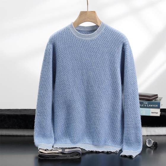 Huang Rong Shijia men's thick round neck 100% pure cashmere sweater versatile sweater business casual knitted base shirt
Huang Rong Shijia men's thick round neck 100% pure cashmere sweater versatile sweater business casual knitted base shirt