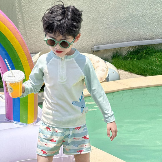 New children's swimsuits, boys split long-sleeved sun protection professional swimsuits, small and medium-sized boys, quick-drying student swimming trousers
New children's swimsuits, boys split long-sleeved sun protection professional swimsuits, small and medium-sized boys, quick-drying student swimming trousers