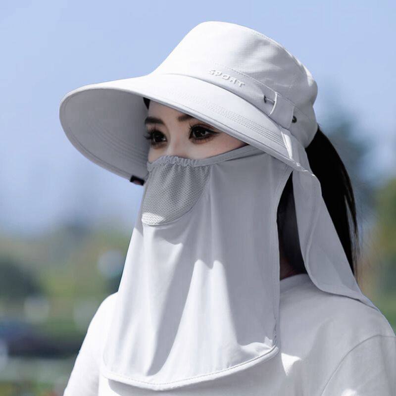帽子全方位防晒遮脸一体护颈户外太阳帽夏季面罩遮阳帽紫外线女夏