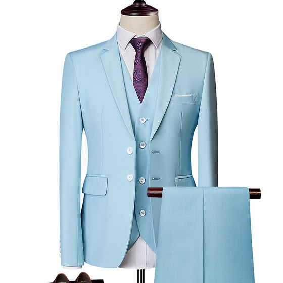 Work suit men's Western G suit three-piece set large size vest jacket trousers wedding suit white slim dress
Work suit men's Western G suit three-piece set large size vest jacket trousers wedding suit white slim dress