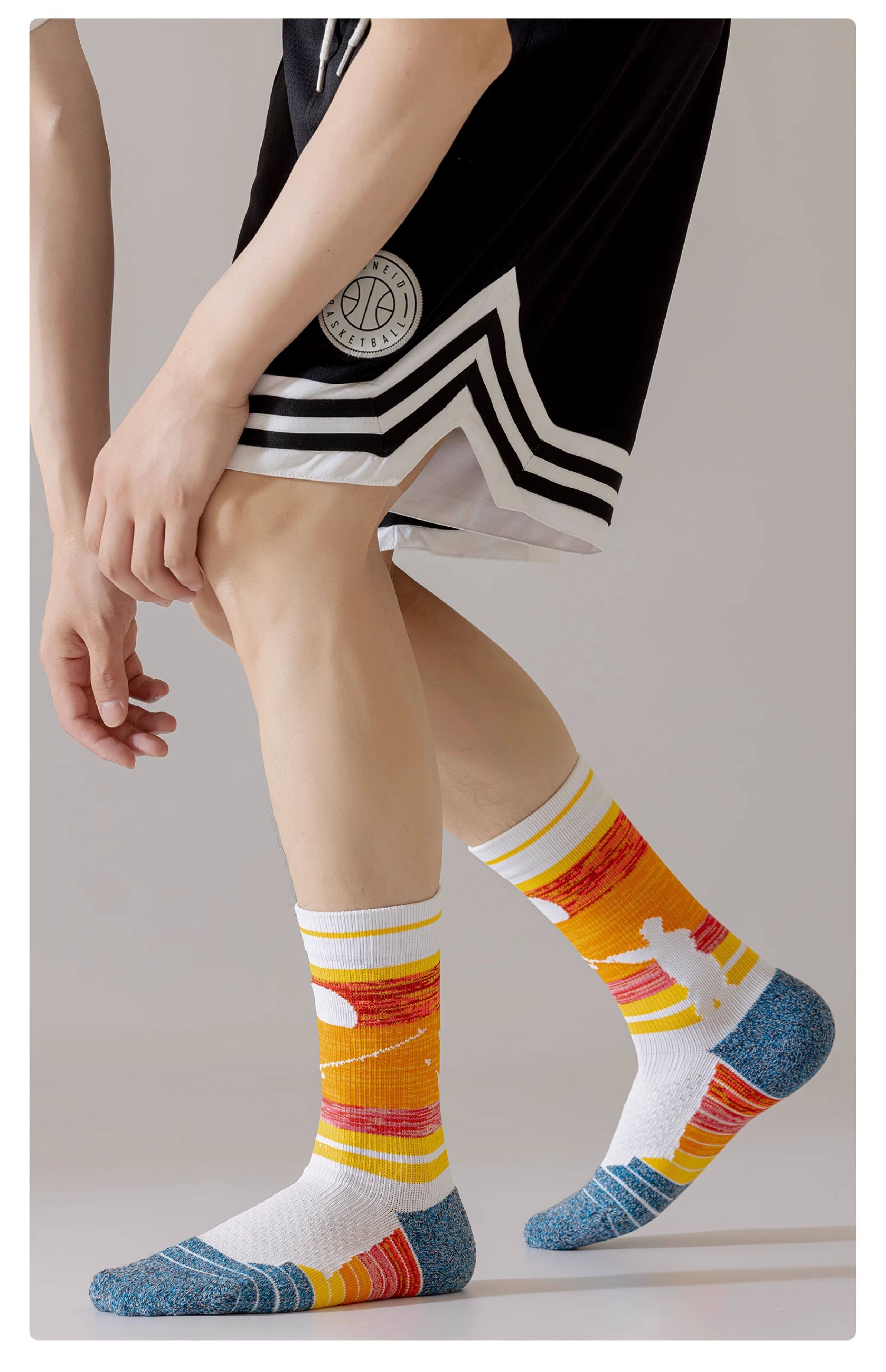 专业网球袜长筒男款毛巾底跑步专用羽毛球乒乓球青少年中筒运动袜