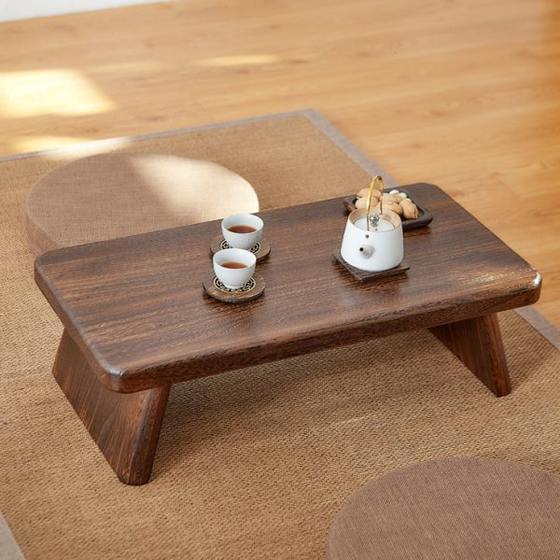 Antique new Chinese style Zen tea table tea table tatami small tea table window sill table solid wood low table balcony table kang table Antique new Chinese style Zen tea table tea table tatami small tea table window sill table solid wood low table balcony table kang table