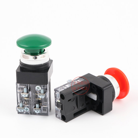 버섯 헤드 버튼 TBM-30 MB-30 빨간색 및 녹색 제어 버튼 스위치 조리개 30mm 버섯 헤드 버튼 TBM-30 MB-30 빨간색 및 녹색 제어 버튼 스위치 조리개 30mm