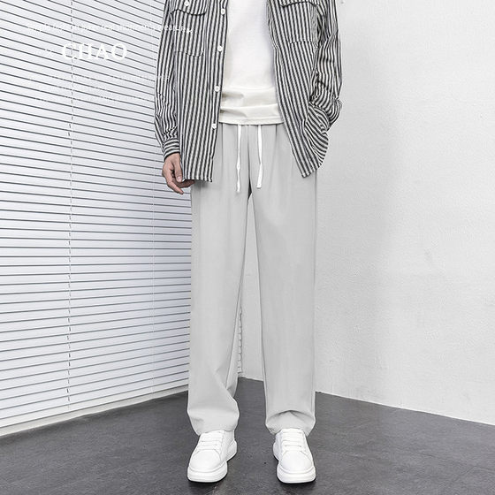 Pants for men in summer thin loose straight suit trousers anti-wrinkle-free hot-temperature brand ice silk casual floor pants for men
Pants for men in summer thin loose straight suit trousers anti-wrinkle-free hot-temperature brand ice silk casual floor pants for men