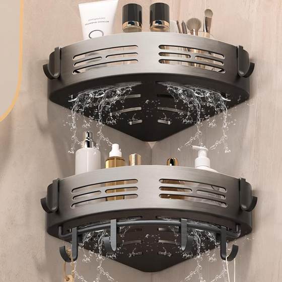 Siji Muge bathroom without punching storage rack Bathroom supplies Triangle rack Toilet corner storage wall hanging
Siji Muge bathroom without punching storage rack Bathroom supplies Triangle rack Toilet corner storage wall hanging