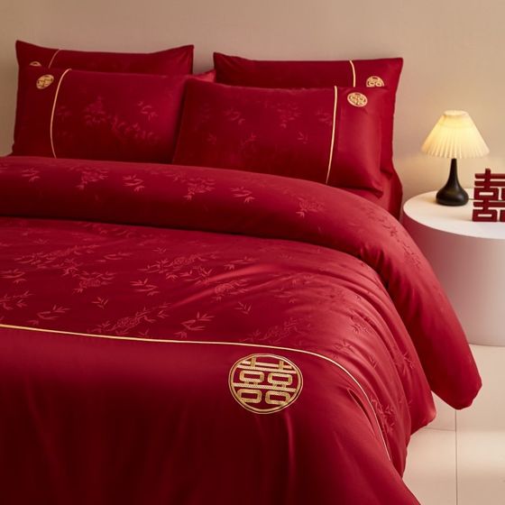 Chinese wedding character wedding four-piece set big red dowry bed sheet quilt cover wedding bedding wedding quilt
Chinese wedding character wedding four-piece set big red dowry bed sheet quilt cover wedding bedding wedding quilt