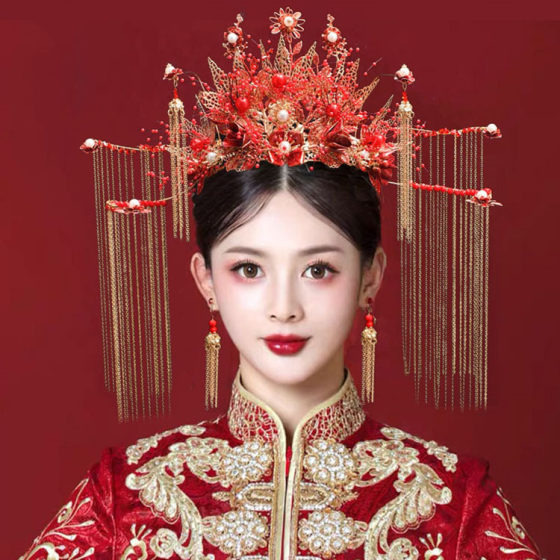새로운 Xiuhe 의류 Phoenix Crown Headdress 신부 머리 장식 중국 웨딩 드래곤 피닉스 재킷 Xiuhe 헤어 액세서리 토스트 옷 크라운 여성 새로운 Xiuhe 의류 Phoenix Crown Headdress 신부 머리 장식 중국 웨딩 드래곤 피닉스 재킷 Xiuhe 헤어 액세서리 토스트 옷 크라운 여성