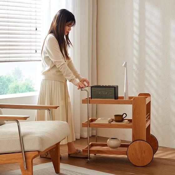 Shan Nianmu is happy to cart a solid wood living room coffee table sofa storage and storage in the Nordic retro round
Shan Nianmu is happy to cart a solid wood living room coffee table sofa storage and storage in the Nordic retro round
