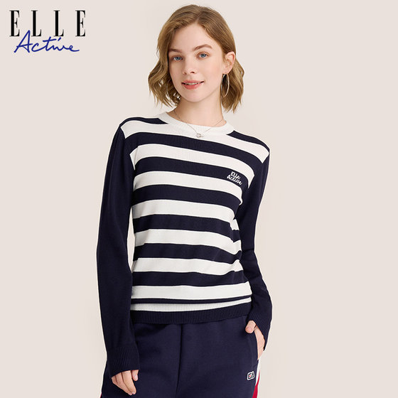 ELLE ACTIVE Women's Sweater Outdoor Commuter Casual Long Sleeve Base Shirt Striped Contrast Color Round Neck Knitted Sweater
ELLE ACTIVE Women's Sweater Outdoor Commuter Casual Long Sleeve Base Shirt Striped Contrast Color Round Neck Knitted Sweater