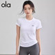 ALO 똑같은 단축 여름 여름 핫 걸 패션 스포츠 소녀 최고 퀵 건조 트렌디 슬림 한 글자 요가 티셔츠 ALO 똑같은 단축 여름 여름 핫 걸 패션 스포츠 소녀 최고 퀵 건조 트렌디 슬림 한 글자 요가 티셔츠