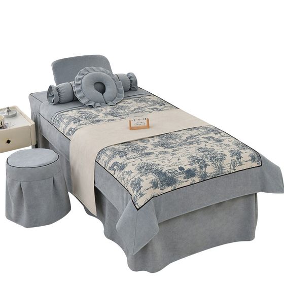 New beauty bed cover four-piece set simple beauty salon skin management medical beauty moxibustion massage bed cover customized
New beauty bed cover four-piece set simple beauty salon skin management medical beauty moxibustion massage bed cover customized