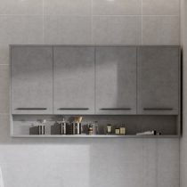 Nordic solid wood bathroom mirror cabinet with shelf Wall-mounted mirror box storage integrated cabinet Bathroom balcony mirror cabinet