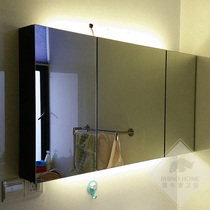 Solid wood bathroom mirror cabinet Hidden mirror box Bathroom bathroom cabinet locker combination wall cabinet storage mirror cabinet