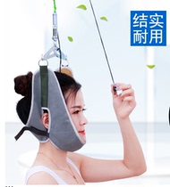 Household cervical traction belt sling chair traction frame special adult hanging neck strap green canvas thickening