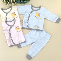 Junbons new newborn baby spring autumn pure cotton strap monk served with male and female baby suit Winter hit undercoat