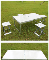 Camel picnic table Outdoor table and chair combination set Aluminum alloy folding table and chair portable barbecue table Promotional table