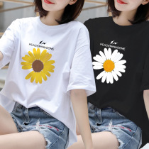 Short sleeve T-shirt female cotton loose Korean version 2020 Summer new large size womens students wild white coat tide