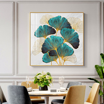 New Chinese plant porch decorative painting ginkgo Crystal porcelain painting living room sofa background wall corridor aisle vertical hanging painting