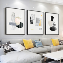 Nordic living room sofa background wall painting decorative painting modern simple triptine atmospheric abstract dining table dining room hanging painting