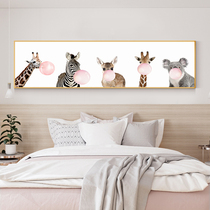 Childrens room decorative painting cute animal bedroom painting bedside painting Boys and Girls cute pet creative living room murals