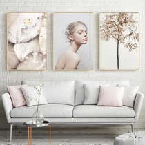 Nordic hanging painting ins Nordic living room decoration painting beauty figure bedroom bedside painting clothing shop beauty salon
