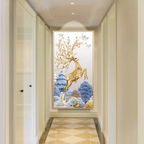 Porch decorative painting entrance entrance entrance porch painting vertical modern simple aisle installation corridor mural decoration painting