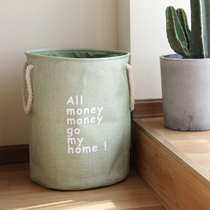 Thickened large childrens toy storage barrel foldable dirty clothes basket canvas storage bag clothing storage basket storage basket