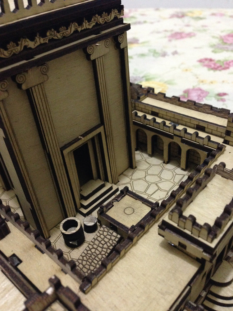 圣经耶稣时代基督教礼品木质拼装圣殿模型立体拼图儿童主日学玩具