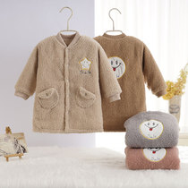 Childrens flannel clothes Autumn and winter padded boys cotton clothes Girls quilted jacket Childrens baby padded jacket out clothes