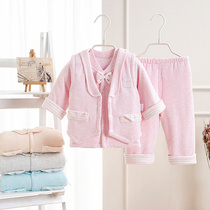Baby clothes pure cotton three-piece suit padded newborn autumn and winter thin cotton outerwear Baby cotton coat jacket