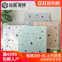 Far Crystal 600x600 Nordic colored terrazzo living room floor tiles kitchen wall tiles toilet macarons full tile