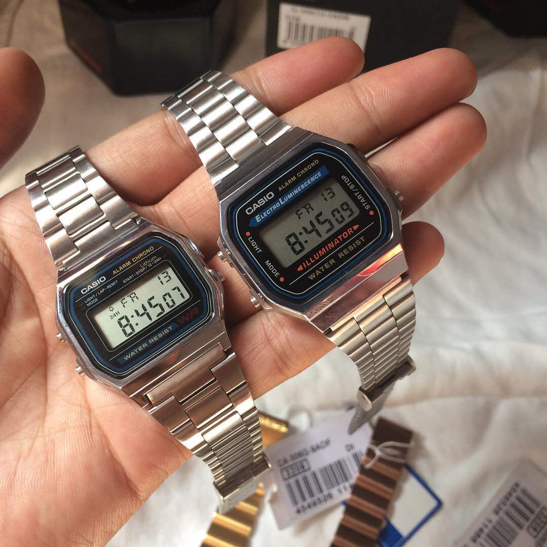 卡西欧casio 手表男学生电子小方块小金表 金砖复古表a168wg-9wdf_双