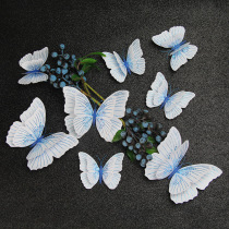 Hot Sell Flash 3d Solid Butterfly PVC Wall Decoration Handicraft Accessories Streaming Light Overflow Color Double Suit Wall Sticker
