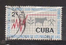 Letter and Sale of Cuban Stamps-Agriculture and Animal Husbandry Growth Cattle