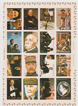Ajman Stamp-Celebrity Small Edition Nixon Churchill Zhou Enlai Charles de Gaulle Napoleon etc.