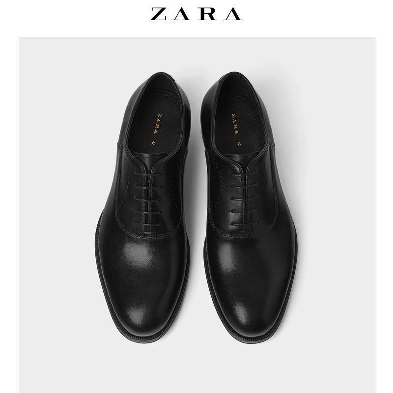 zara新款男鞋 黑色正装牛皮革正装商务皮鞋 . 来自蒲强 - 微博
