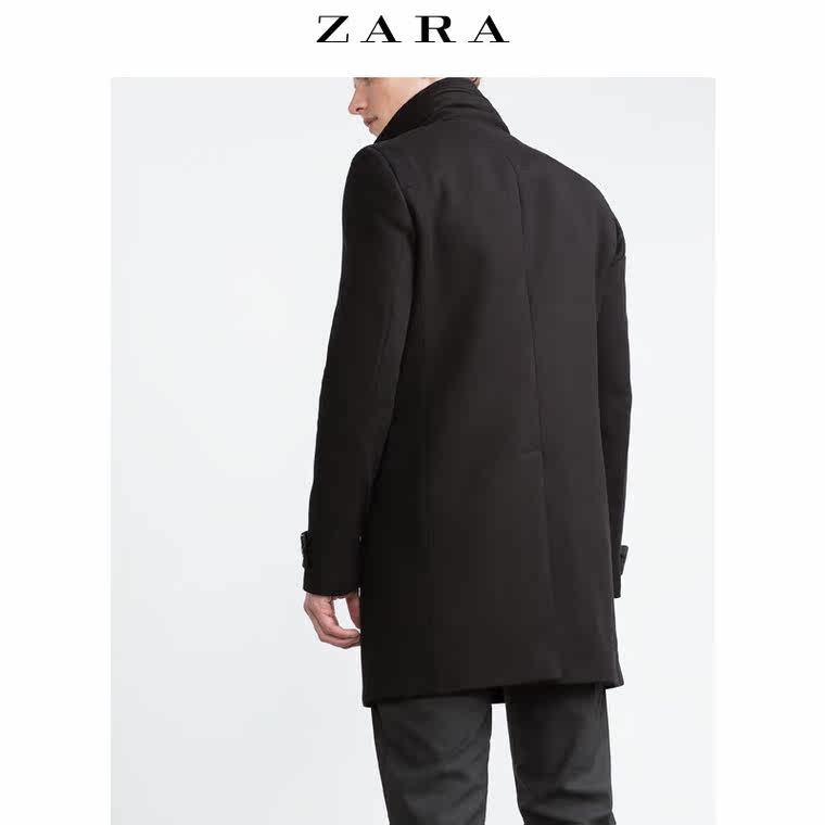 ZARA 男装 搭扣领饰大衣 07179300800