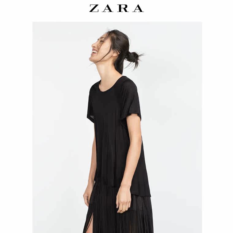 ZARA 女装 基本款街头 T 恤 01198221800