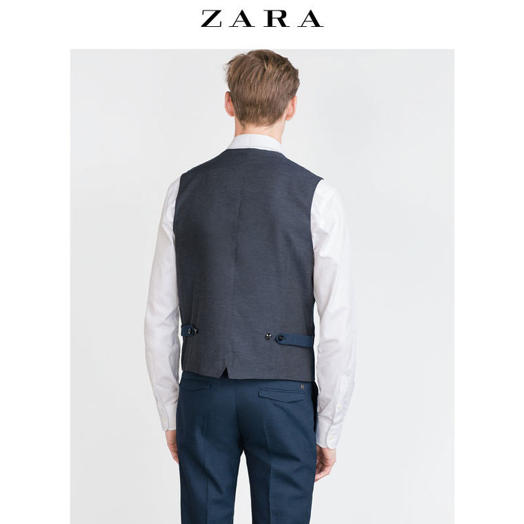 ZARA 男装 墨蓝色背心 02880302430