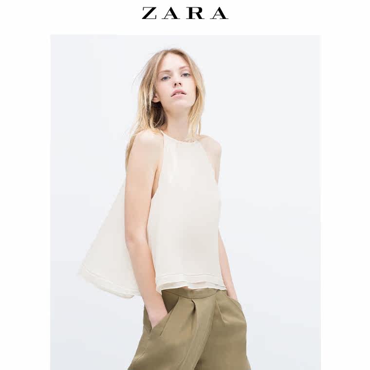 ZARA 女装 挂脖领罩衫 07972060712