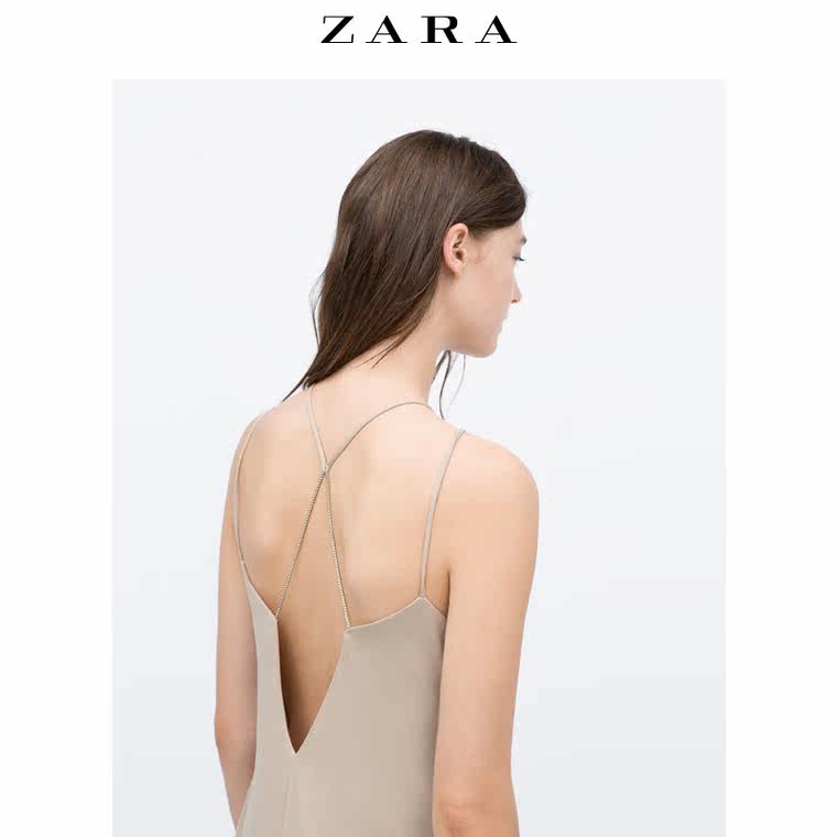 春夏折扣 ZARA 女装 背面链饰长连衣裙 05410070052