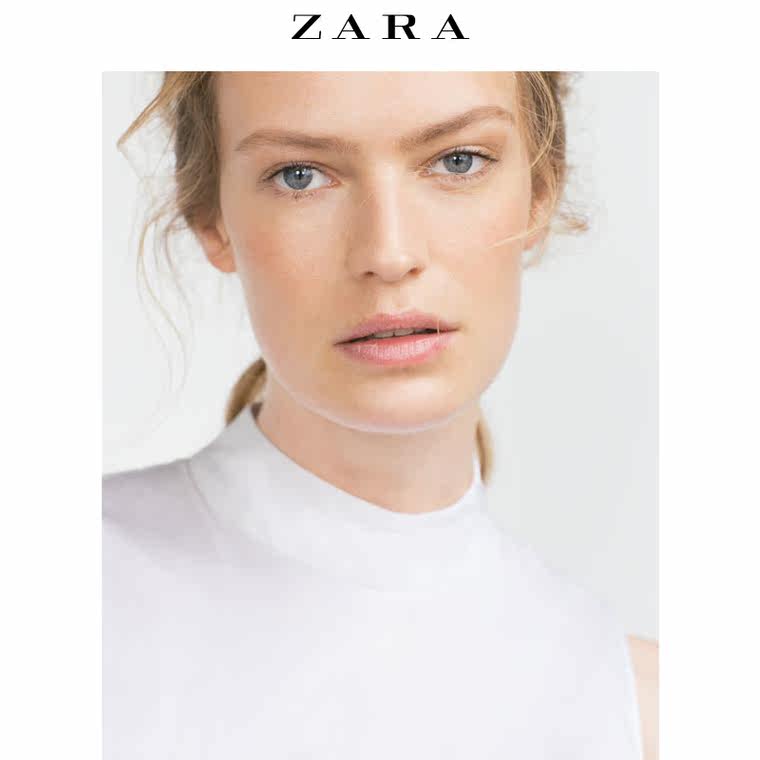 ZARA 女装 拼接长坂上衣 07642873250