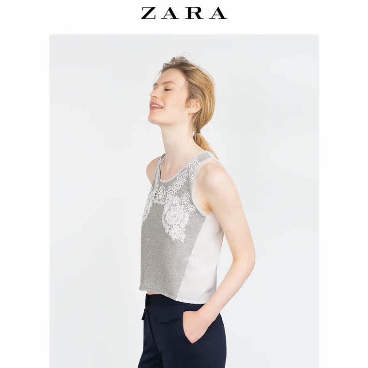 ZARA 女装 正面刺绣 T 恤 05580241803