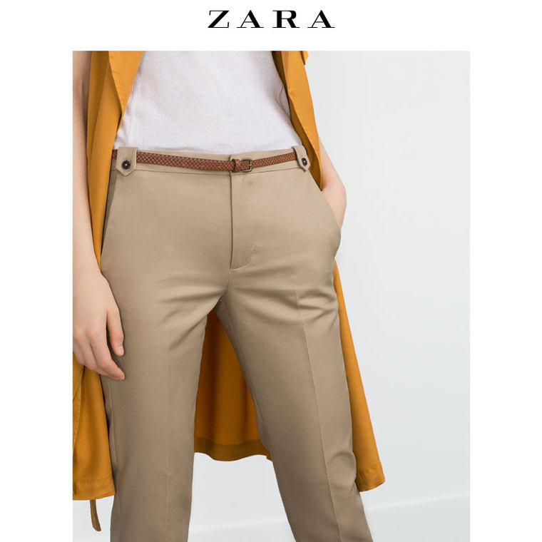 ZARA 女装 高弹性双层长裤 09929226704